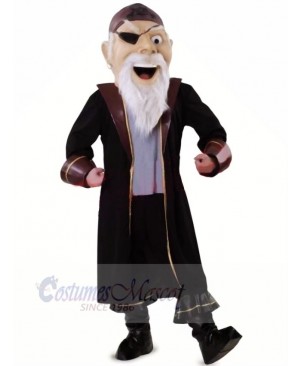 Old Pirate with White Beard Mascot Costume People