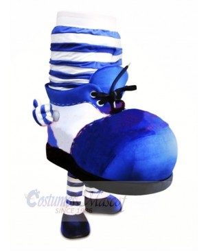 Blue Shoe Mascot Costume Cartoon