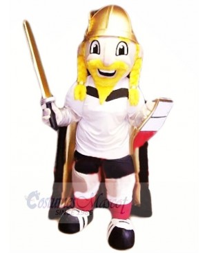 Viking with Yellow Beard Mascot Costume People