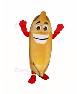 Funny Banana With Big Mouth Mascot Costume Cartoon