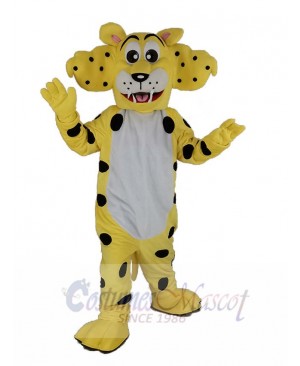 Funny Yellow Cheetah Mascot Costume