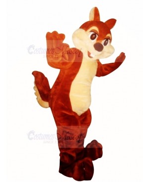 Smiling Chipmunk Mascot Costume Cartoon