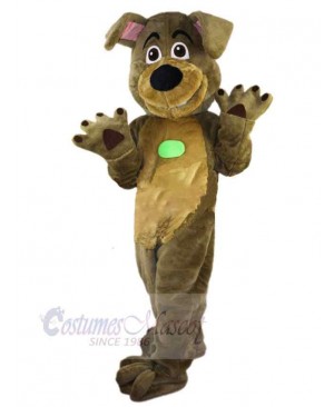 Happy Dark Brown Dog Mascot Costume Animal