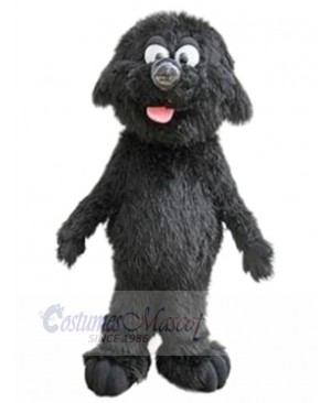 Long Hair Black Dog Mascot Costume Animal