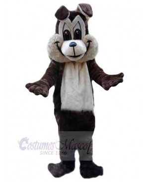 Cute Brown Dog Mascot Costume Animal with White Belly