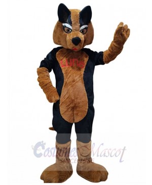 Black and Tan Husky Dog Mascot Costume For Adults Mascot Heads