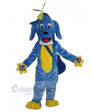 Blue Music Dog Mascot Costume Animal