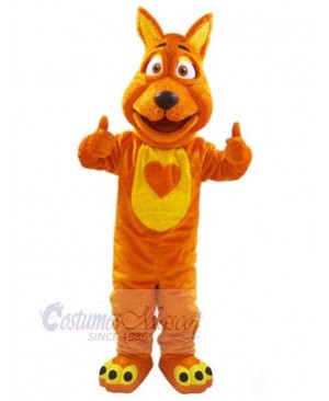 Orange Happy Loving Dog Mascot Costume Animal