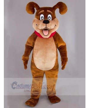 Happy Brown Christmas Dog Mascot Costume Animal