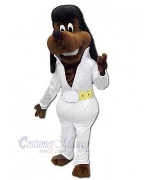 Gentle Dark Brown Dog Mascot Costume Animal