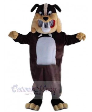 Evil Bulldog Mascot Costume Animal with Sharp Teeth