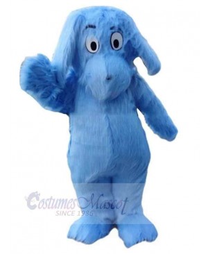 Kind Blue Furry Dog Mascot Costume Animal