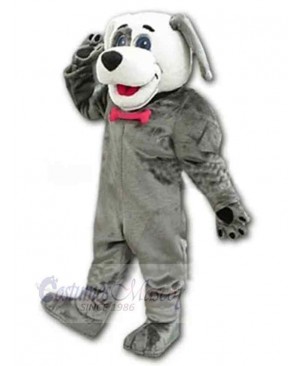 Friendly Grey Dog Mascot Costume Animal Adult