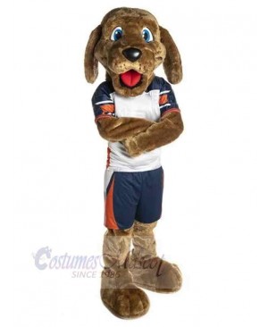 Sport College Dog Mascot Costume Animal with Blue Eyes