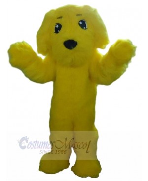 Cute Yellow Dog Mascot Costume Animal with Big Eyes