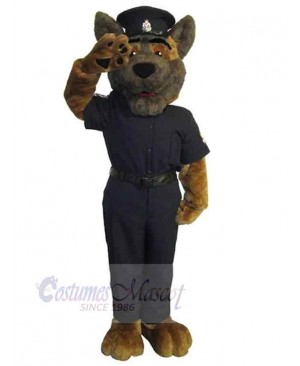 Cool Uniform Police Dog Mascot Costume Animal