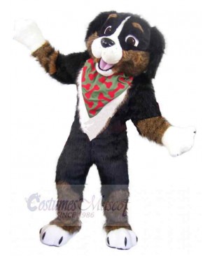 Brown Dog Mascot Costume Animal with Bib