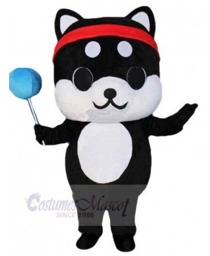 Cartoon Black Dog Mascot Costume Animal Fancy Dress