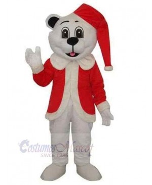 Santa Dog Mascot Costume Animal with Red Hat and Clothes