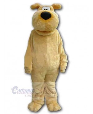 Plush Yellow Dog Mascot Costume Animal Adult