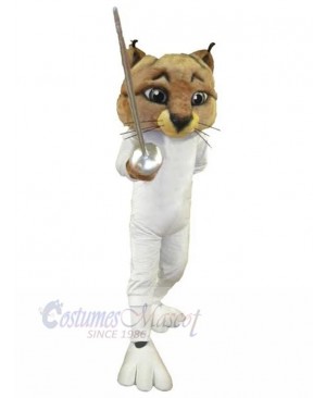 Cool Fencer Cat Mascot Costume Animal