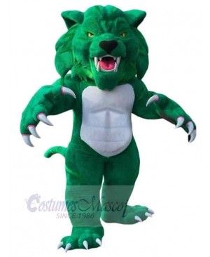 Fierce Green Wildcat Mascot Costume Animal