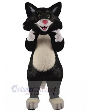 Happy Black Cat Mascot Costume Animal