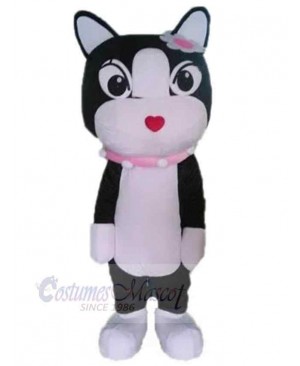 Pet Cat Mascot Costume Animal with Pink Collar