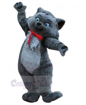 Funny Cartoon Gray Cat Mascot Costume Animal