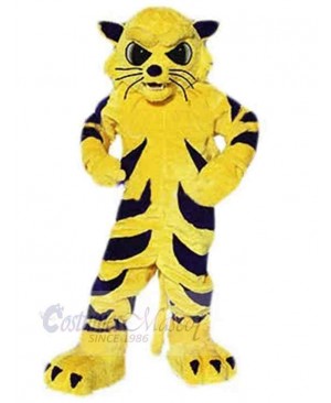 Yellow and Black Wildcat Mascot Costume Animal Adult