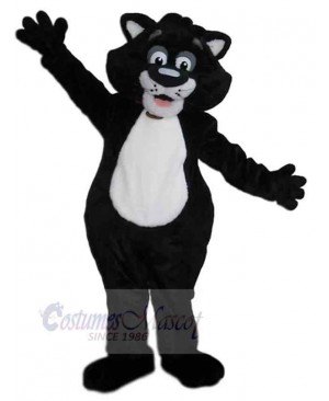 Friendly Black House Cat Mascot Costume Animal