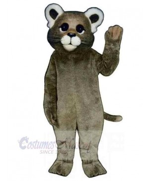 Friendly Cat Mascot Costume Animal with White Ears