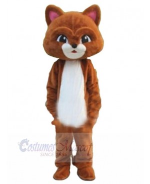 High Quality Cute Brown Cat Mascot Costume Animal
