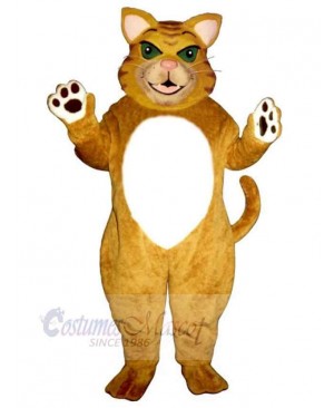Sugar Kitty Cat Mascot Costume Animal with White Belly