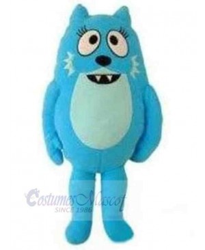 Funny Cartoon Blue Cat Mascot Costume Animal