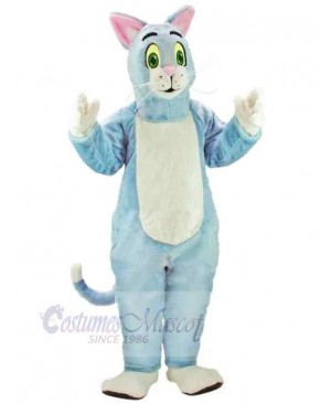 Blue Cat Adult Mascot Costume Animal