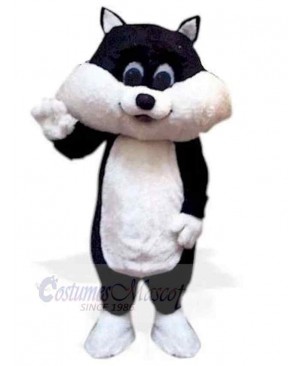 Lovely Black and White Kitten Cat Mascot Costume Animal