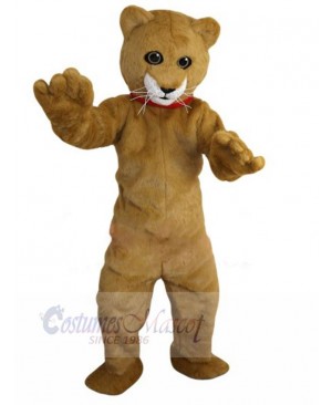 Brown and Yellow Cat Adult Mascot Costume Animal