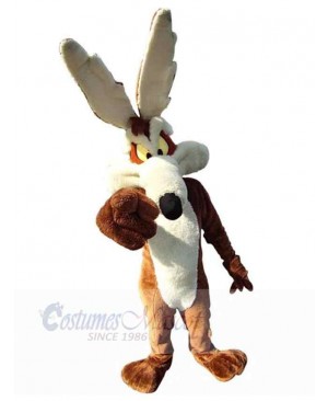 Funny White and Brown Coyote Wolf Mascot Costume Animal