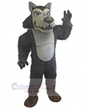 Black Power Strong Wolf Mascot Costume Animal