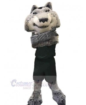 College Strong Power Gray Wolf Mascot Costume Animal