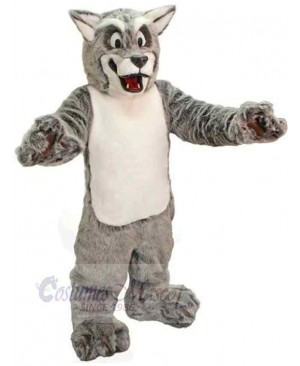 Amazing College Gray Wolf Mascot Costume Animal