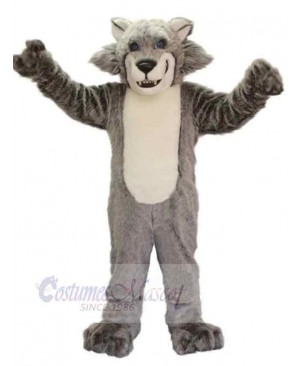 Funny Plush Gray Wolf Mascot Costume Animal Adult