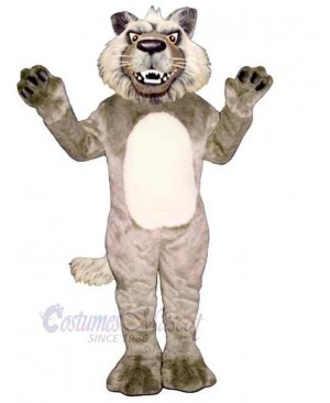 Brown Growling Wolf Mascot Costume Animal