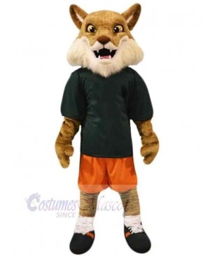 High Quality Brown Coyote Wolf Mascot Costume Animal in Black T-shirt