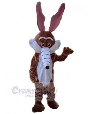 Antic Wolf Mascot Costume Animal with Long Ears and Nose