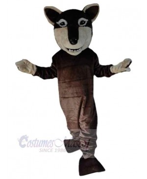 Kind Brown Wolf Mascot Costume Animal