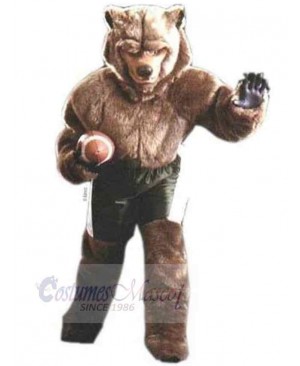 Brown Wolf Mascot Costume Animal with Sports Shorts