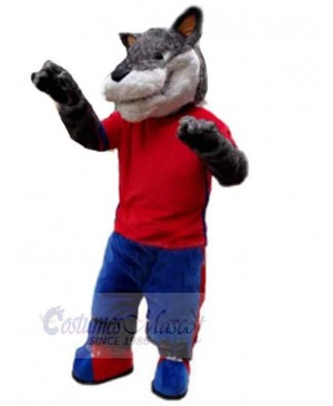Vigorous Athlete Wolf Mascot Costume Animal