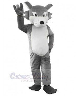 Adorable Gray Wolf Mascot Costume Adult